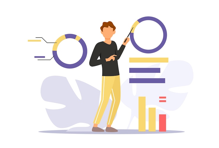 Vector entrenador de hombre de ilustración vectorial plana