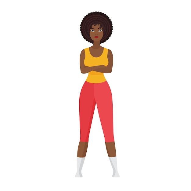 Entrenadora de fitness mujer segura de sí misma