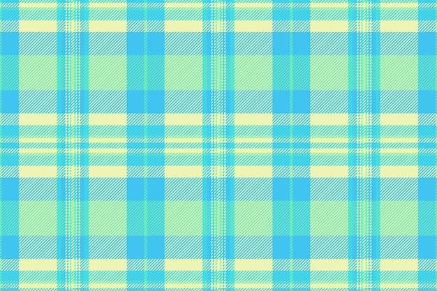 Envasado patrón a cuadros pintura tartan textil chequeo sin costuras tela madura fondo vector textura en cian y colores claros