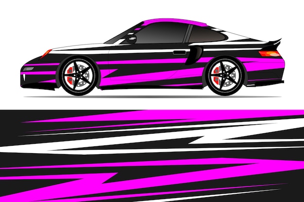 Envase para automóviles de carreras Franja abstracta para pegatina de envase para coches de carreras