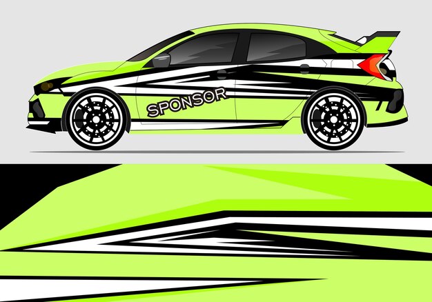 Envase para automóviles de carreras Franja abstracta para pegatina de envase para coches de carreras