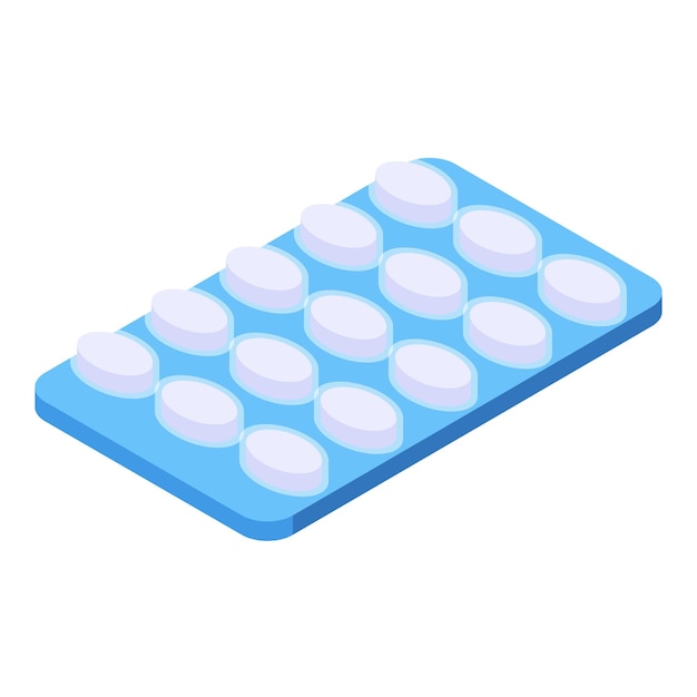 Envase de blister que contiene pastillas blancas redondas para el tratamiento