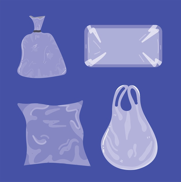 Envases de alimentos de plástico transparentes y vacíos