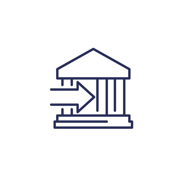 Enviar al icono de línea bancaria