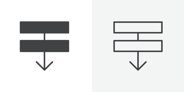 Enviar hacia atrás icono plano y diseño de conjunto simple