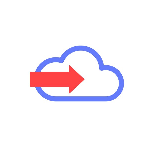 para enviar el icono de la nube en blanco
