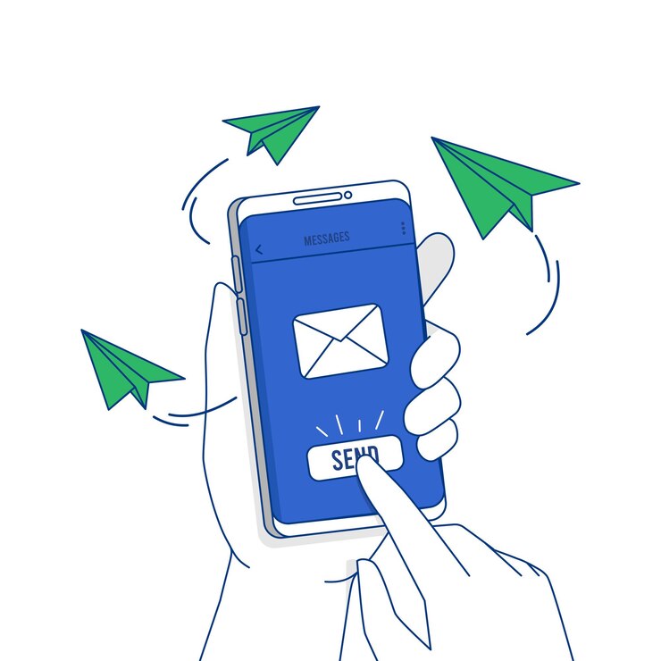 Vector enviar una ilustración del concepto de correo electrónico