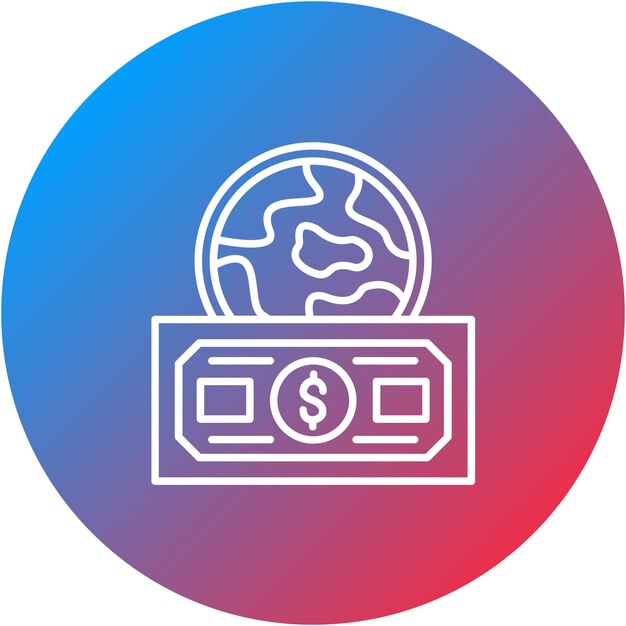 Envíe dinero Imagen vectorial de icono de Overseas Se puede utilizar para servicios de dinero en línea