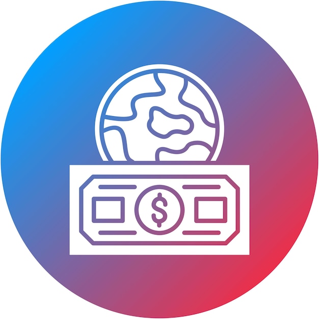 Envíe dinero Imagen vectorial de icono de Overseas Se puede utilizar para servicios de dinero en línea