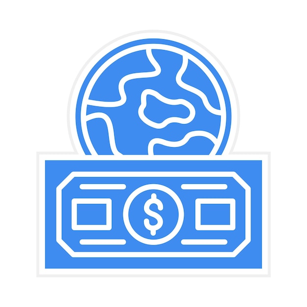 Envíe dinero Imagen vectorial de icono de Overseas Se puede utilizar para servicios de dinero en línea