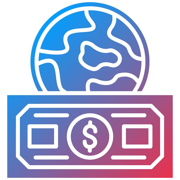 Envíe dinero Imagen vectorial de icono de Overseas Se puede utilizar para servicios de dinero en línea