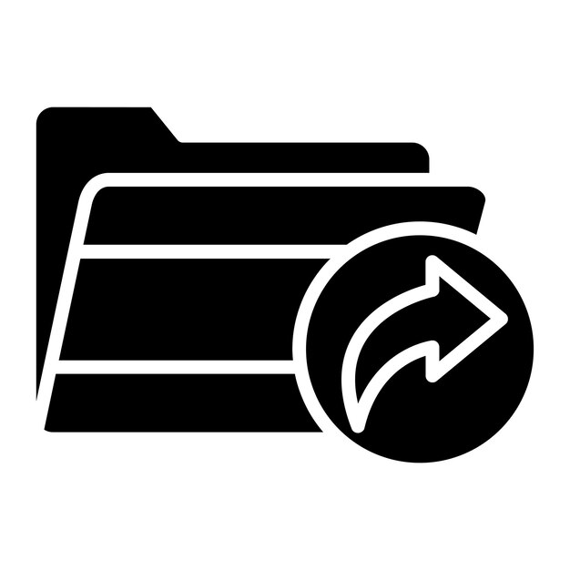 Envíe el estilo de la ilustración vectorial de la carpeta