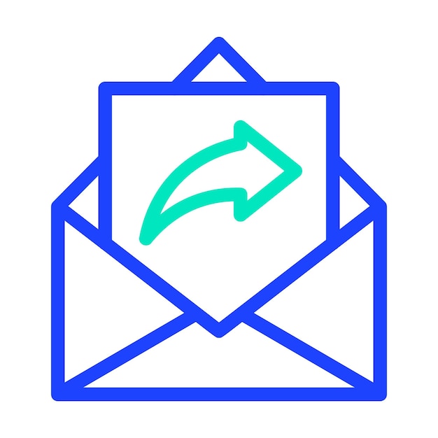 Envíe la ilustración del diseño del icono del vector de datos