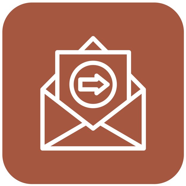 Envíe una ilustración de diseño de íconos vectoriales por correo