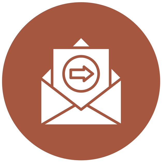 Envíe una ilustración de diseño de íconos vectoriales por correo