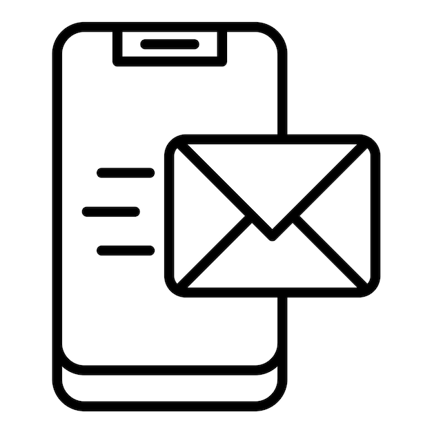 Envíenos un correo electrónico con el estilo de la ilustración vectorial