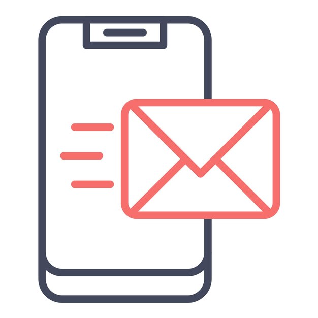Envíenos un correo electrónico con el estilo de la ilustración vectorial