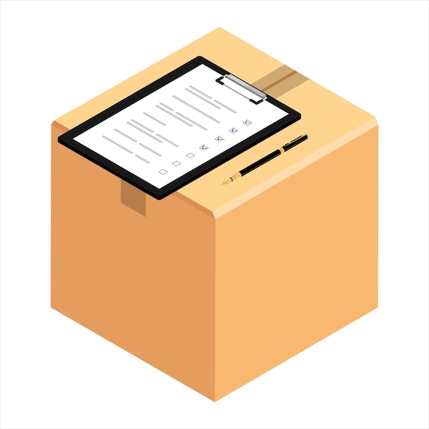 Envío en caja de cartón cerrada con factura de expedición