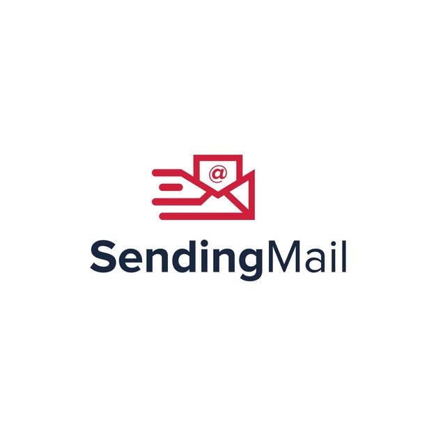 envío de correo sencillo elegante geométrico creativo diseño de logotipo moderno