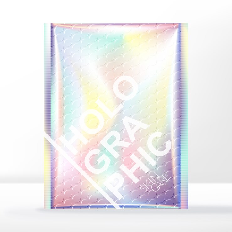 Envoltura de bolsa de embalaje de burbuja, holográfica