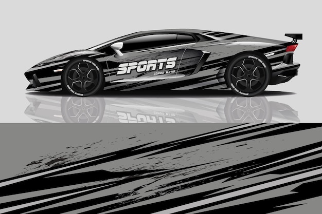 Envoltura de calcomanía de coche deportivo