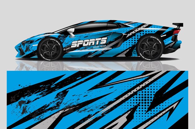 Envoltura de calcomanía de coche deportivo