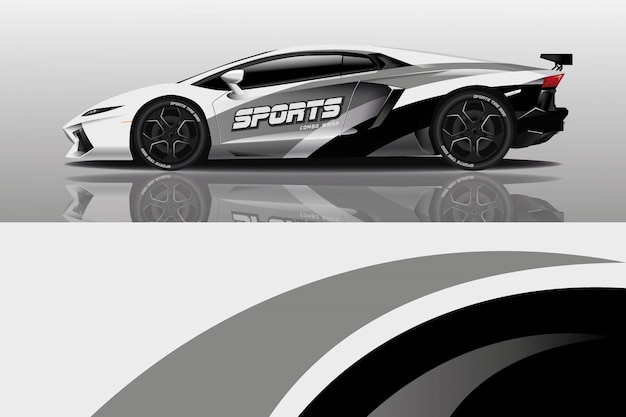 Envoltura de calcomanía de coche deportivo