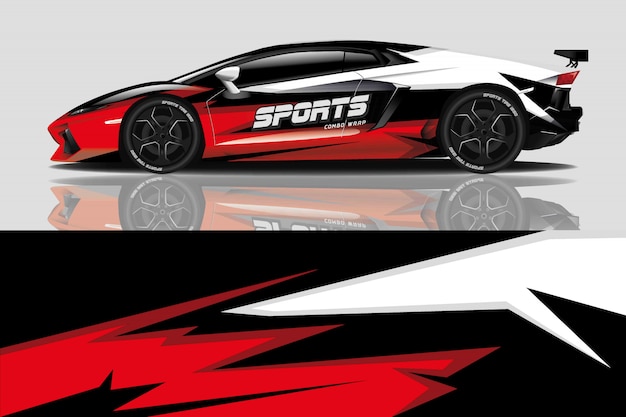 Envoltura de calcomanía de coche deportivo