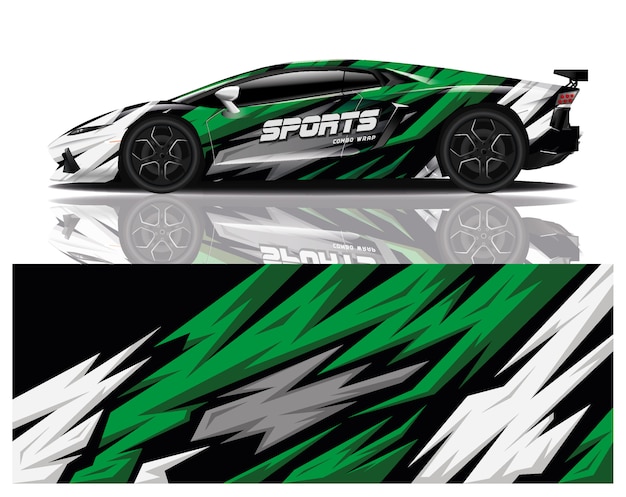 Envoltura de calcomanía de coche deportivo