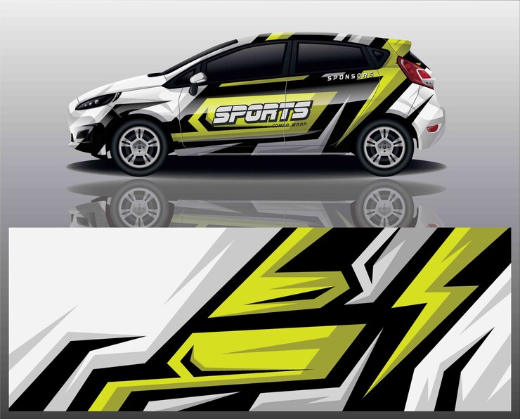Vector envoltura de calcomanías para automóviles