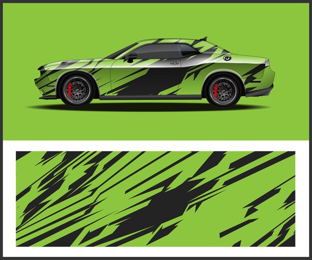 Envoltura de coche en línea Gráficos de diseño vectorial