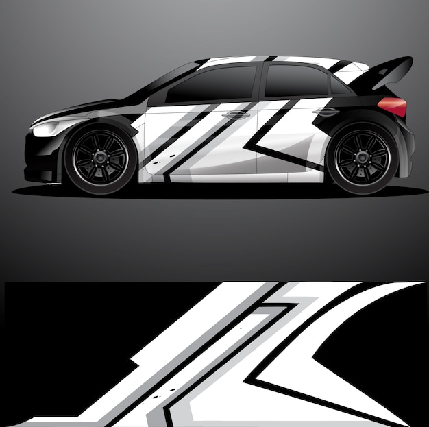 Envoltura gráfica de calcomanía de coche de rally