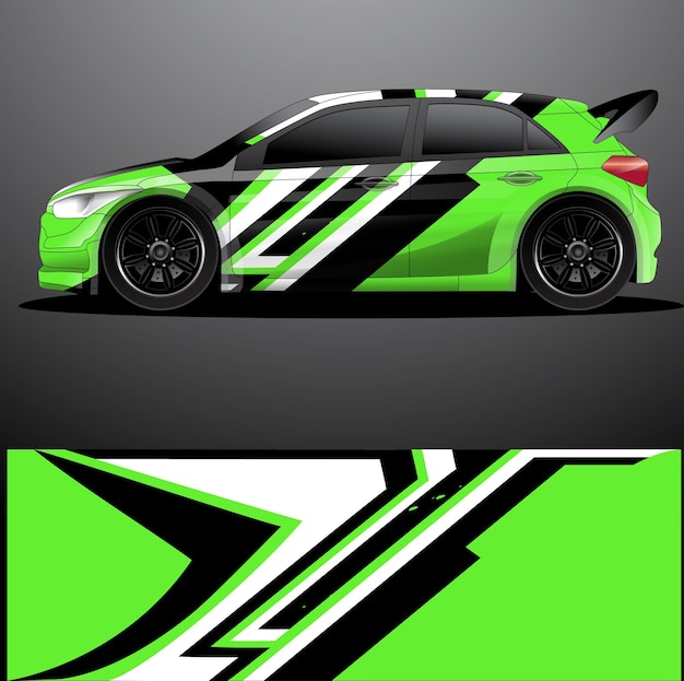 Envoltura gráfica de calcomanía de coche de rally