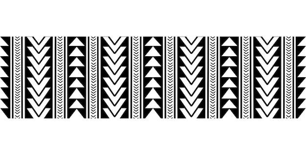 Envolver alrededor del brazo diseño de tatuaje polinesio patrón samoano aborigen ilustración vectorial eps10