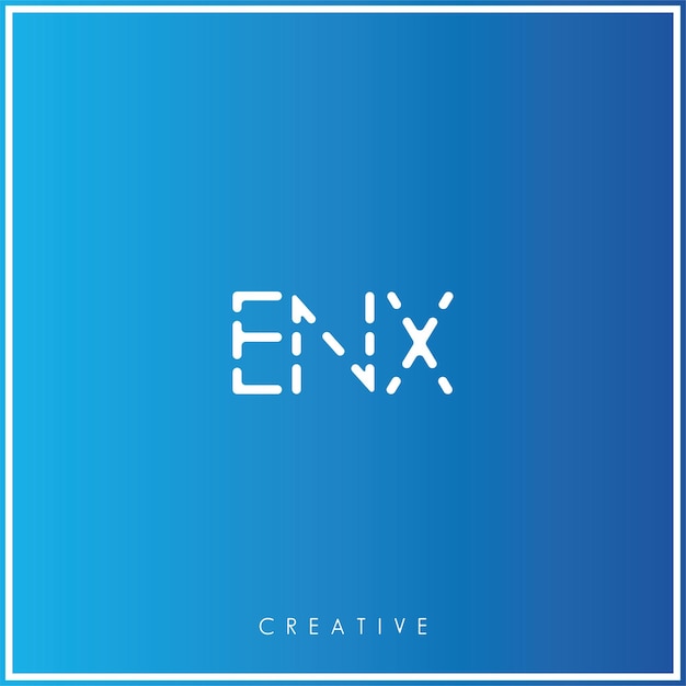 ENX Premium Vector último diseño de logotipo Diseño creativo de logotipo Ilustración vectorial Logotipo mínimo Monograma