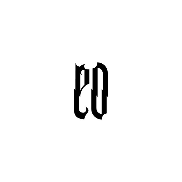 EO monograma logotipo diseño carta texto nombre símbolo monocromo logotipo alfabeto carácter simple logotipo