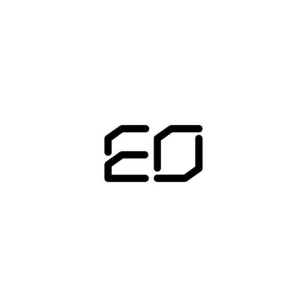 EO monograma logotipo diseño carta texto nombre símbolo monocromo logotipo alfabeto carácter simple logotipo