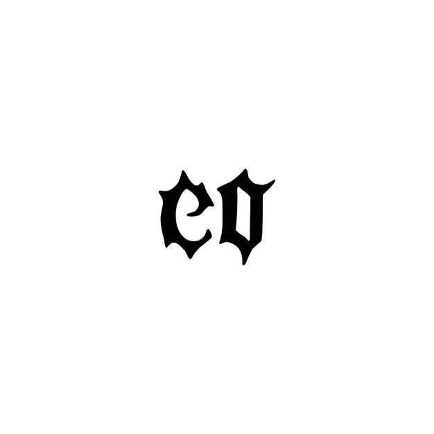 EO monograma logotipo diseño carta texto nombre símbolo monocromo logotipo alfabeto carácter simple logotipo