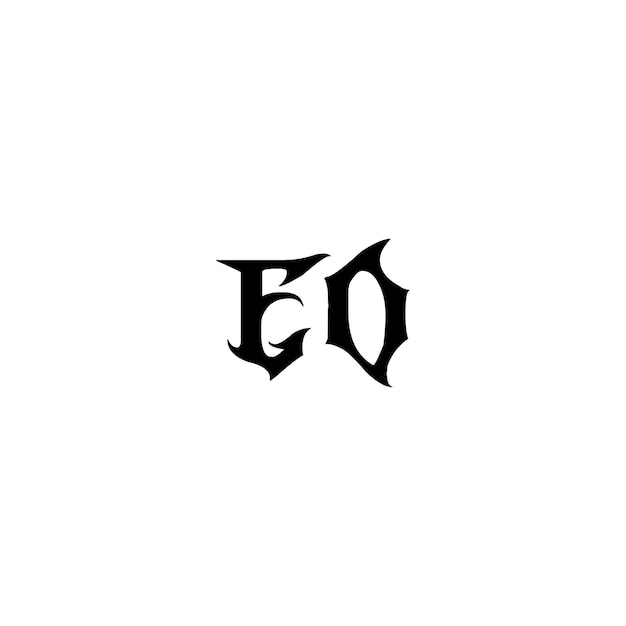 EO monograma logotipo diseño carta texto nombre símbolo monocromo logotipo alfabeto carácter simple logotipo