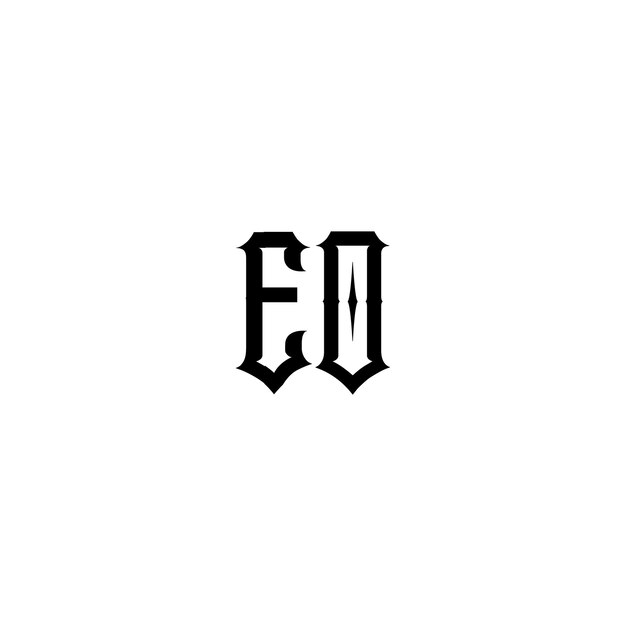 EO monograma logotipo diseño carta texto nombre símbolo monocromo logotipo alfabeto carácter simple logotipo