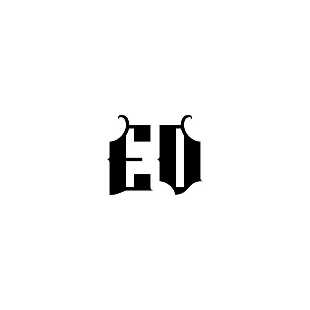 EO monograma logotipo diseño carta texto nombre símbolo monocromo logotipo alfabeto carácter simple logotipo