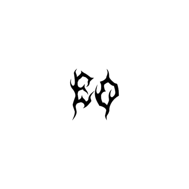 EO monograma logotipo diseño carta texto nombre símbolo monocromo logotipo alfabeto carácter simple logotipo