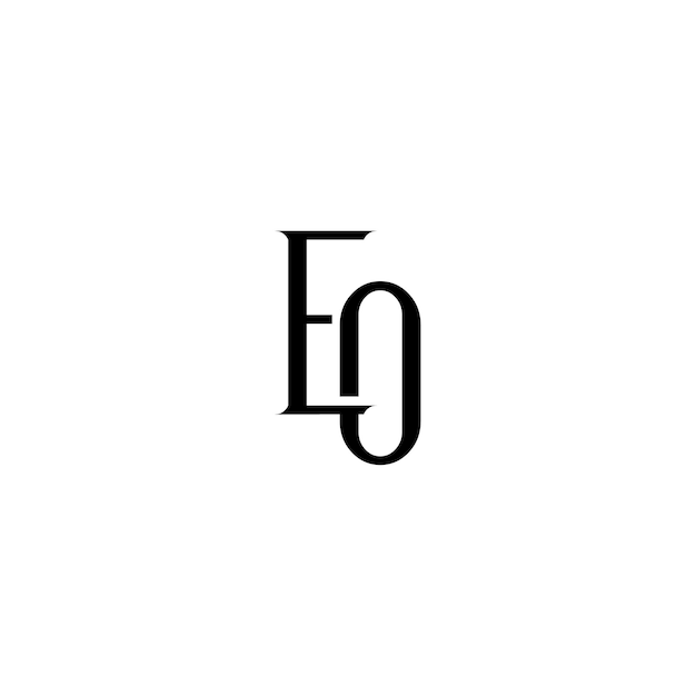 EO monograma logotipo diseño carta texto nombre símbolo monocromo logotipo alfabeto carácter simple logotipo