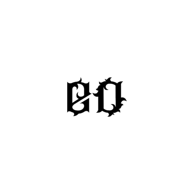 EO monograma logotipo diseño carta texto nombre símbolo monocromo logotipo alfabeto carácter simple logotipo