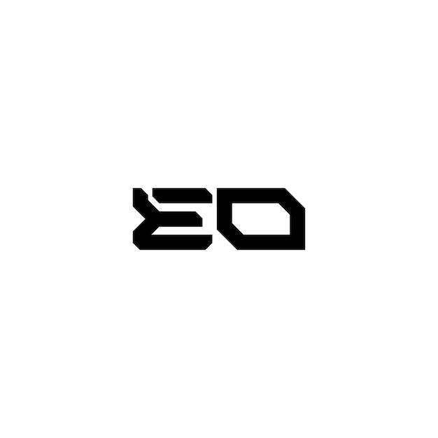 EO monograma logotipo diseño carta texto nombre símbolo monocromo logotipo alfabeto carácter simple logotipo