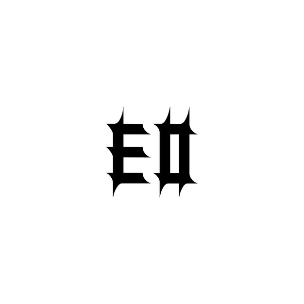 EO monograma logotipo diseño carta texto nombre símbolo monocromo logotipo alfabeto carácter simple logotipo