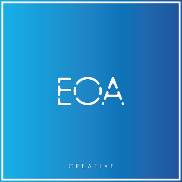 EOA Premium Vector último diseño de logotipo Diseño creativo de logotipo Ilustración vectorial Logotipo mínimo Monograma
