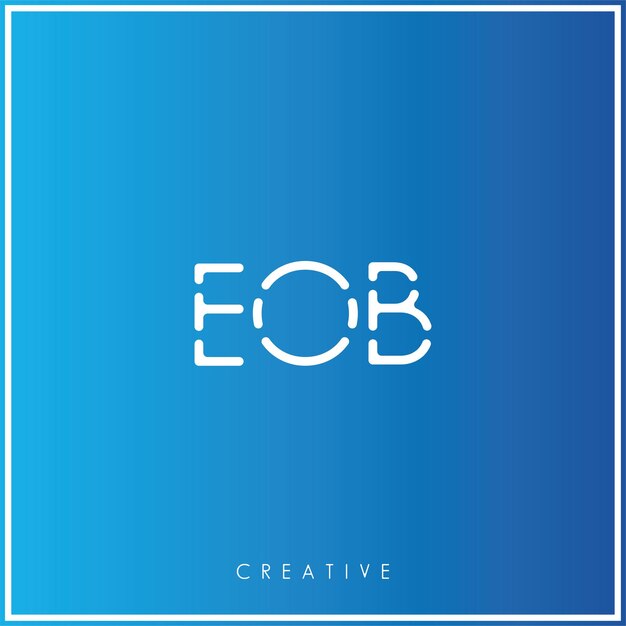 EOB Premium Vector último diseño de logotipo Diseño creativo de logotipo Ilustración vectorial Logotipo mínimo Monograma