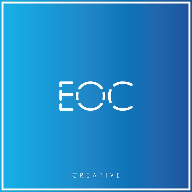 EOC Premium Vector último diseño de logotipo diseño creativo de logotipo vector ilustración monograma de logotipo mínimo