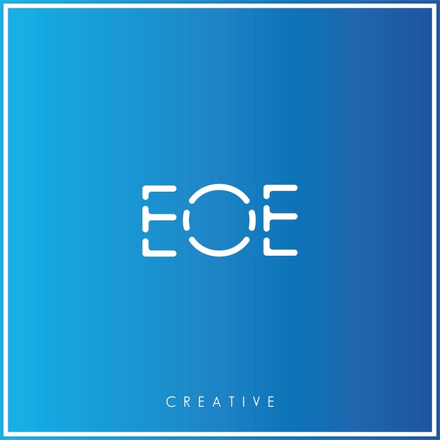 EOE Premium Vector último diseño de logotipo Diseño creativo de logotipo Ilustración vectorial Logotipo mínimo Monograma